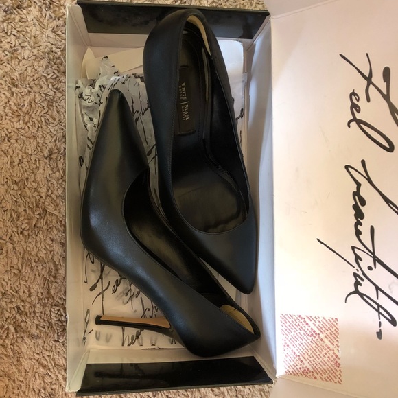White House Black Market black pointed toe heels. - Picture 2 of 3